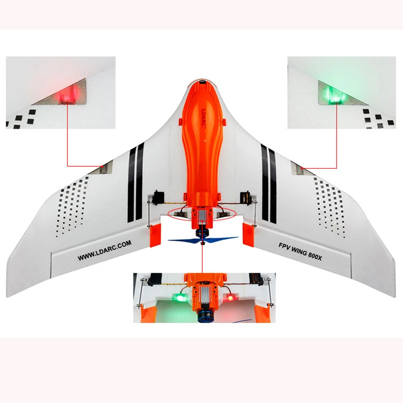 Летающее крыльев LDARC 800X 768 мм с фиксированным крыльем Дрон FPV Racer EPO KIT/PNP/FPV версия