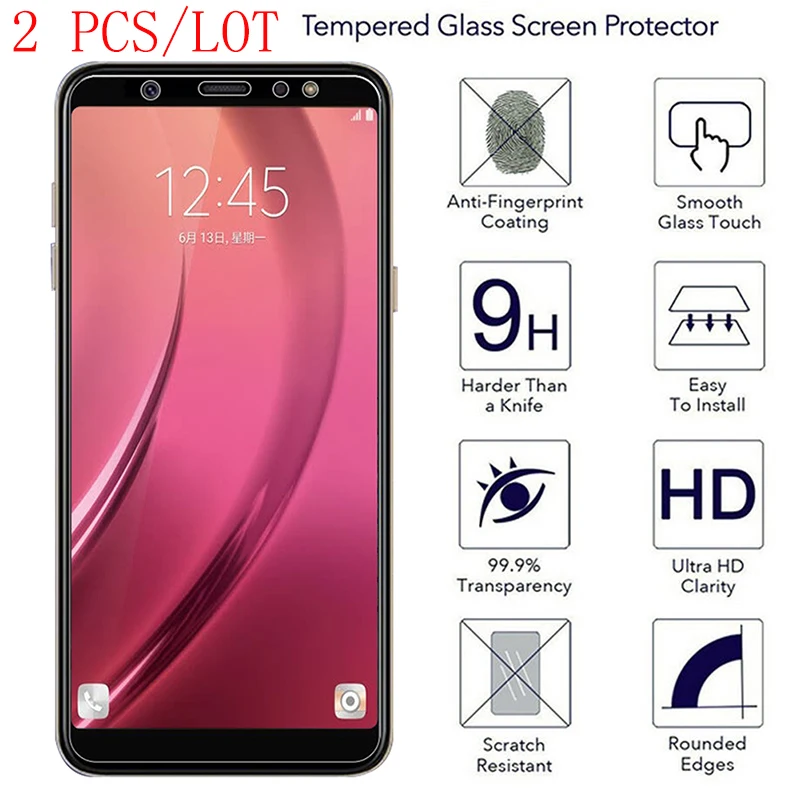 2 шт. закаленное стекло для Samsung Galaxy A8 2018 J2pro J1 Ace J7 prime S7 Active ON7 A6P защитная пленка