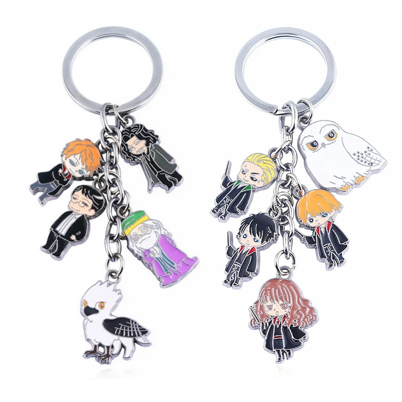 

Movie School Key Chain Figure Owl Bird Keychain Accessories Pendant Key Ring Charms Keychains for Ladies