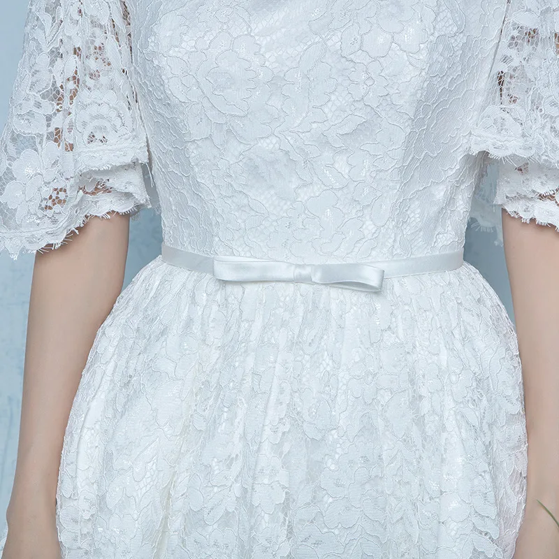 Кружевные белые платья подружек невесты Длинные Формальные для выпускного