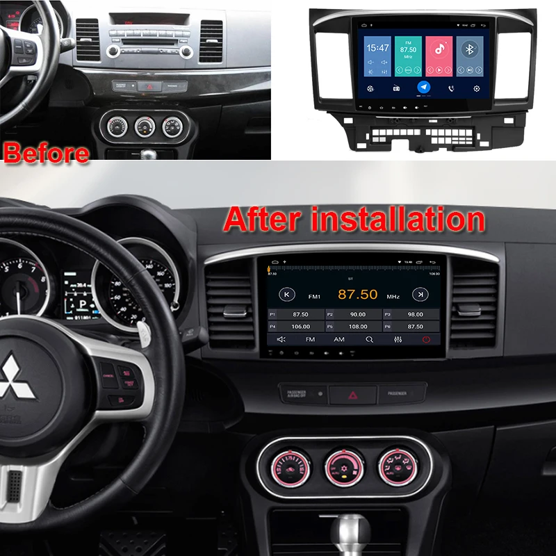 Сенсорный экран Android 8 1 Автомобильный gps плеер для Mitsubishi Lancer стерео Navi Радио