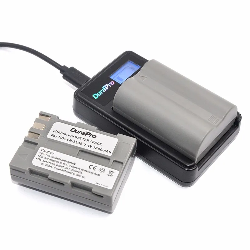 2 предмета EN-EL3e EL3e 7,4 V 1800 мА/ч, Камера Батарейки+ ЖК-дисплей USB Зарядное устройство для Nikon D70 D70S D80 D90 D100 D200 D300 D300S D700 Камера