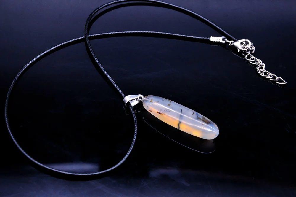 Yumten Nature Gemstone Marine Chalcedony Pingentes Pendentif Erkek Kolye Charms Necklaces Pendants Sieraden Kettingen New 2017 | Украшения