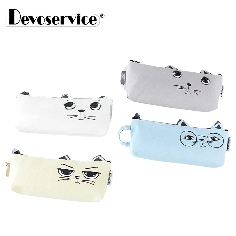 1 шт. креативный милый кошачий пенал Подарочный тканевый для ручек карандашей