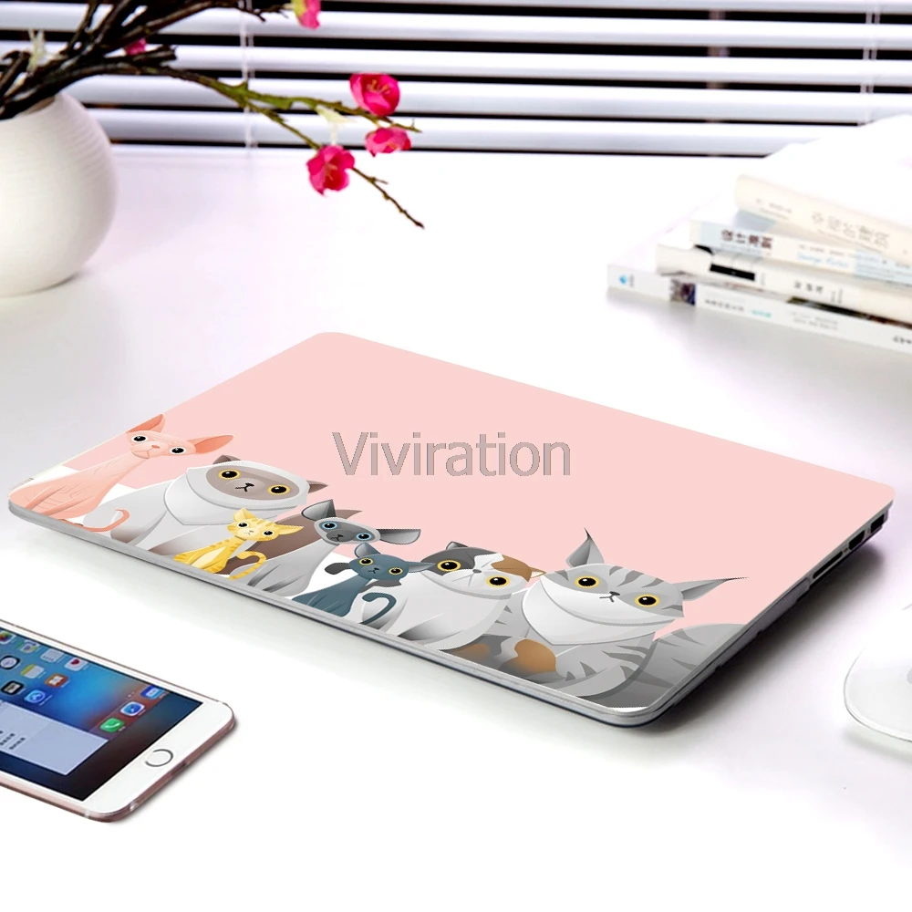 Viviration Твердый чехол с милым котом для MacBook Air 11,6 13 Pro 13,3 15 15,4 жесткий защитный чехол из ПВХ