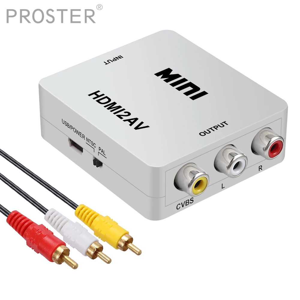 Proster HDMI к RCA 1080P К AV 3RCA CVBs композитный видео аудио конвертер адаптер с поддержкой