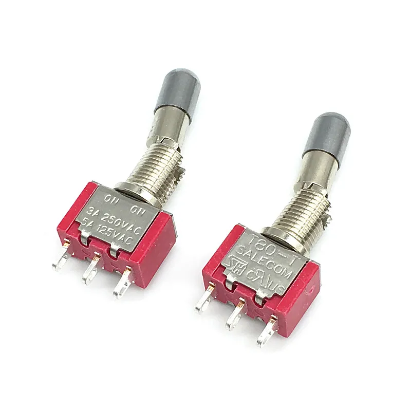 2 шт. SH T8013-LKBQ рычаг блокировки 3Pin 2 положения вкл-ВКЛ SPDT Мини тумблер самоблокирующийся