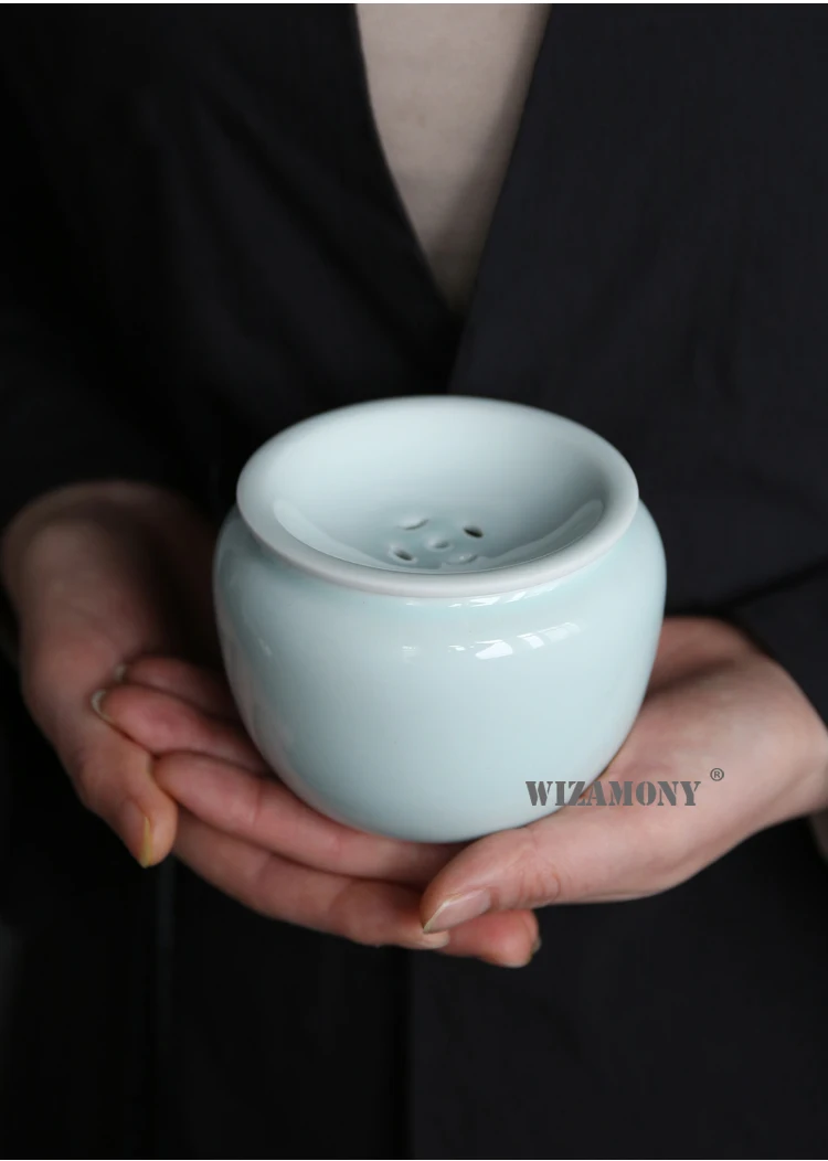 WIZAMONY, японский чайный умывальник, толстый, белый, цзяньшуй, gongfu, чайные наборы, аксессуары, керамический фарфор, китайский контейнер для воды