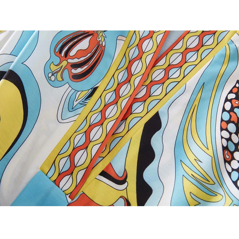 

SEQINYY Straight Dress Bohemia 2019 Summer New Fashion Design Yellow Printed Print Short Sleeve Loose Mini Dress