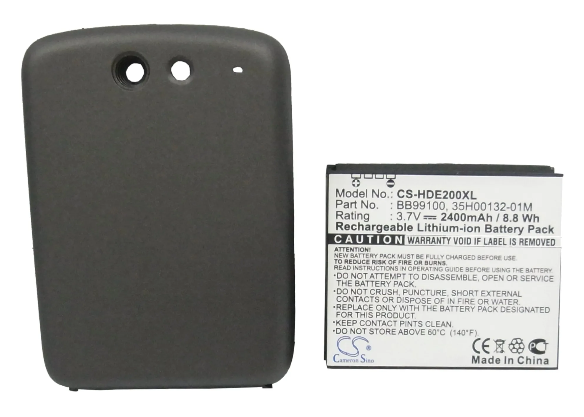 

Cameron Sino 2400mAh Battery 35H00132-01M, BB99100 for HTC/Google Dragon, G5, Nexus One, PB99100,
