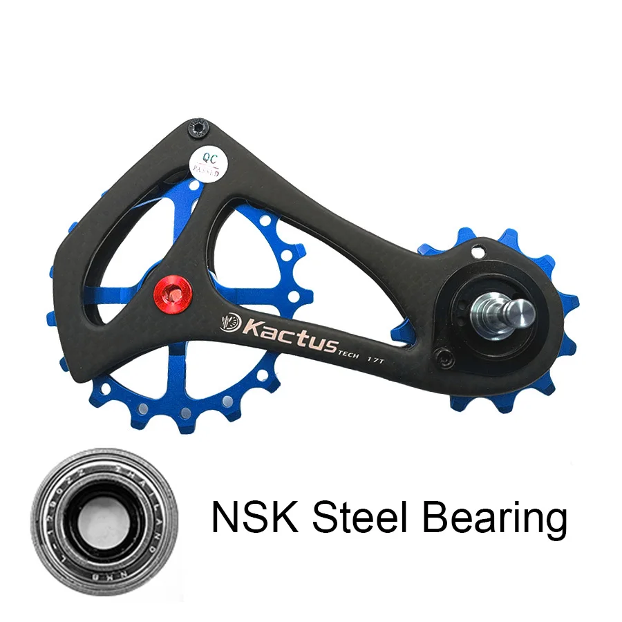nsk steel 3 KACTUS 17T велосипедный задний переключатель направляющие шкивы колеса велосипед углеродное волокно Jockey колесный керамический подшипник для SRAM ETAP запчасти для велосипеда - Цвет: nsk steel 3
