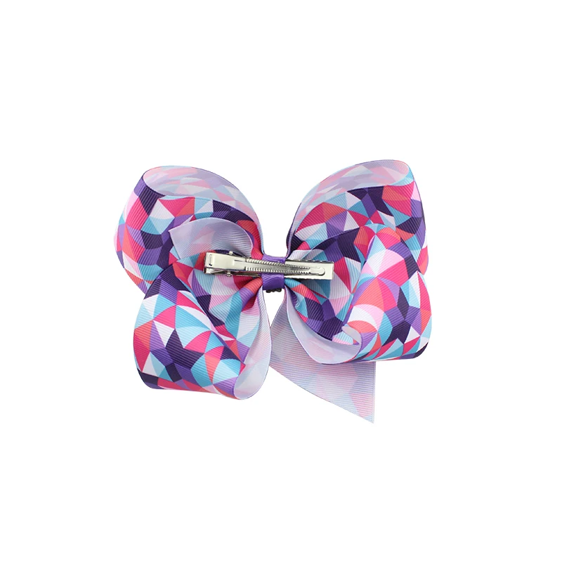 1 шт 6 дюймов принт ручной шить волос банты с заколками для девочек крокодил детей