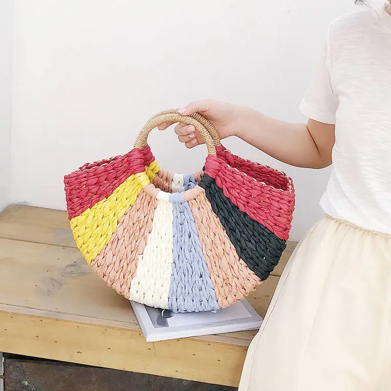 Женская брендовая сумка Корейская Иностранная цветная Полукруглая