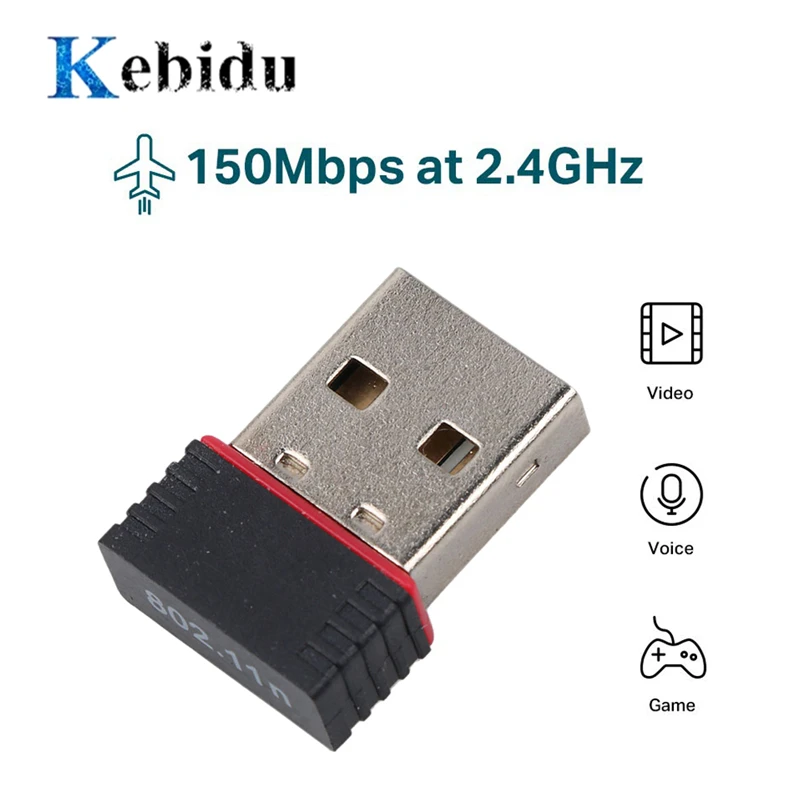 33Pcs/Lot Mini USB Wifi Adapter 150Mbps 802.11n Antenna Wireless Receiver Dongle Network Card External Wi-Fi RTL8188 | Компьютеры и