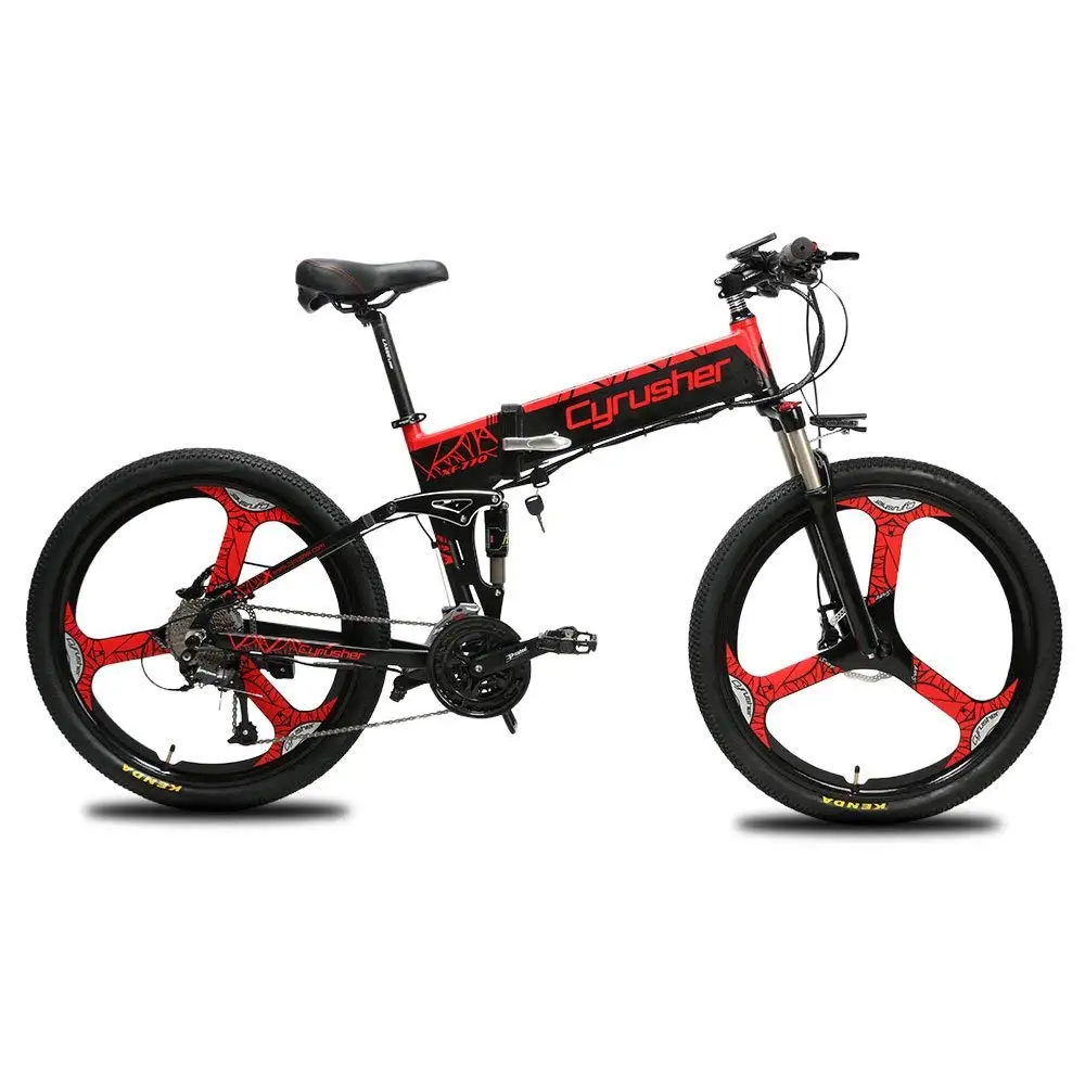 Cyrusher Новый XF770 полный Подвеска для горного складной электрический велосипед 27