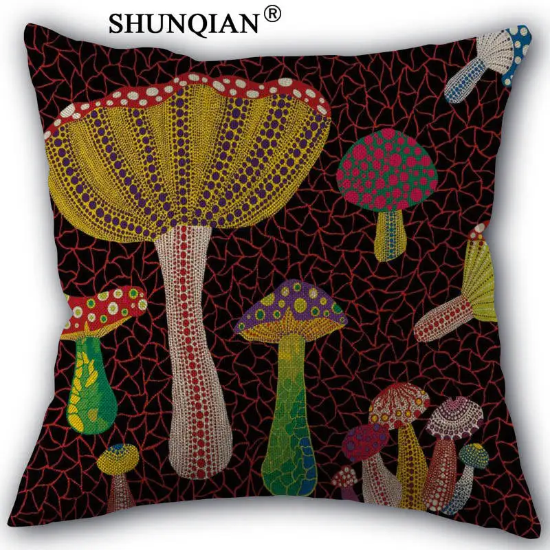 Pillowcase Пользовательские японский стиль Яей кусама художественным принтом белье хлопок Подушки Детские случаях Подушки Детские Чехол дома декоративные размер 45 x45cm одна сторона - Цвет: Pillowcase