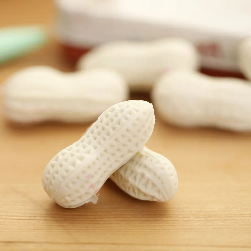 

2 pcs Peanut eraser food simulation rubber Korea creative stationery primary school supplies wholesale prizes