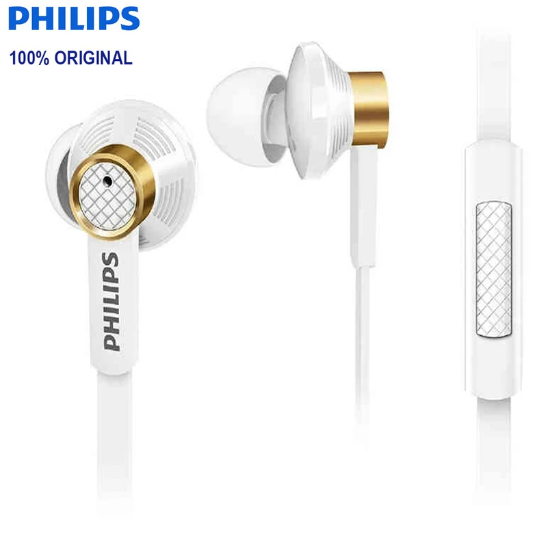 Philips гарнитура Tx2 HIFI наушники fever вкладыши для huawei xiaomi компьютеров и смартфонов официальный - Цвет: White