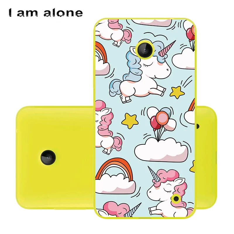 Чехлы для телефонов I am alone для microsoft Nokia Lumia 630 4,5 дюйма, жесткий пластиковый мобильный Модный Цветной чехол для Nokia 630