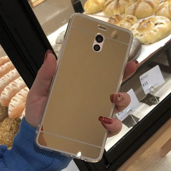 Luxury Soft Silicone Mirror Case for Meizu MX6 M3 M3S Mini Note M3X M5 Pro M5S M6 E2 Full Cover Platting Fundas |
