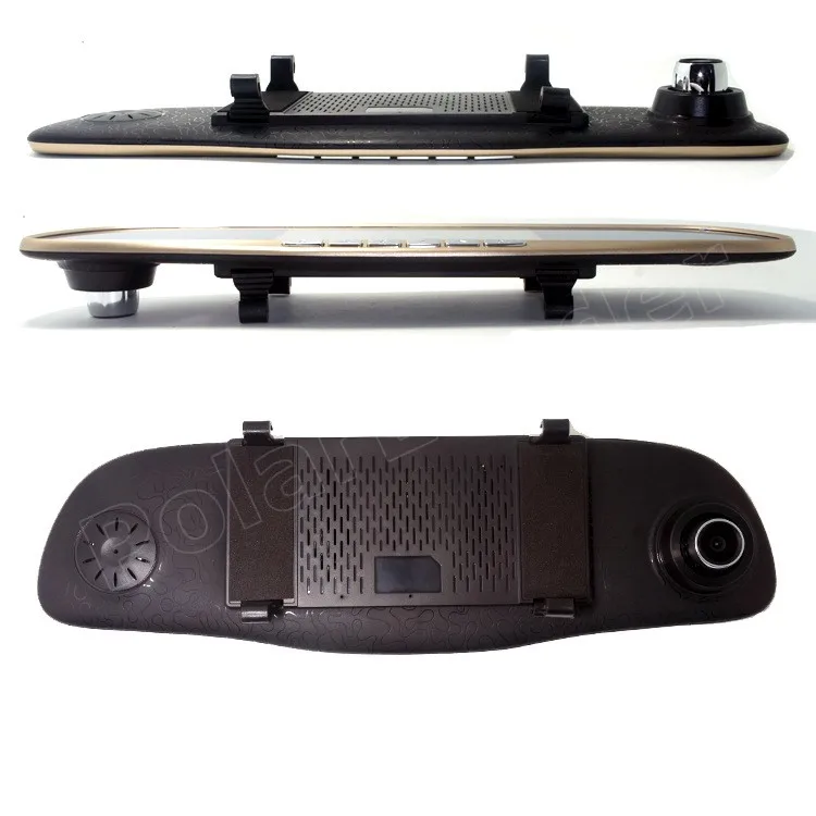 5 дюймов ночное видение двойной объектив Автомобильное зеркало заднего вида DVR с