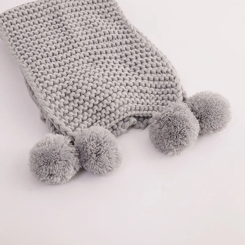 Осенне-зимний теплый шарф детские длинные хлопковые шарфы для мальчиков и