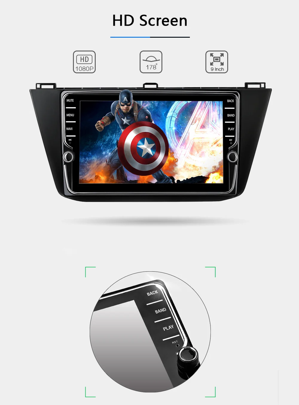 Funrover 2 din Автомобильный мультимедийный плеер " Android8.0 Радио dvd для Volkswagen Tiguan головное устройство naviagtion рулевое колесо