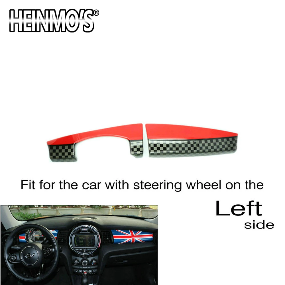 Left JCW Для MINI Cooper F56 F55, автомобильный Стайлинг, приборная панель, коробка для инструментов, декоративная наклейка, наклейки, Обложка для MINI F56, аксессуары - Название цвета: Left JCW