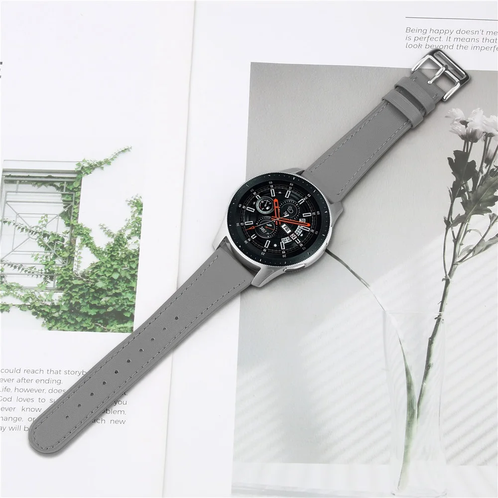 22 мм кожаный ремешок для часов samsung Galaxy Watch 46 мм ремешок для gear S3 классические часы huawei ремешок из натуральной кожи 93002