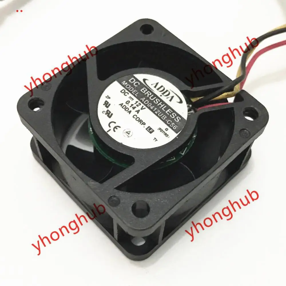 Охлаждающий вентилятор для сервера ADDA AD0412UB C56 G DC 12 В 0.14A 40x40x20 мм|square fan|server fan40x40x20mm