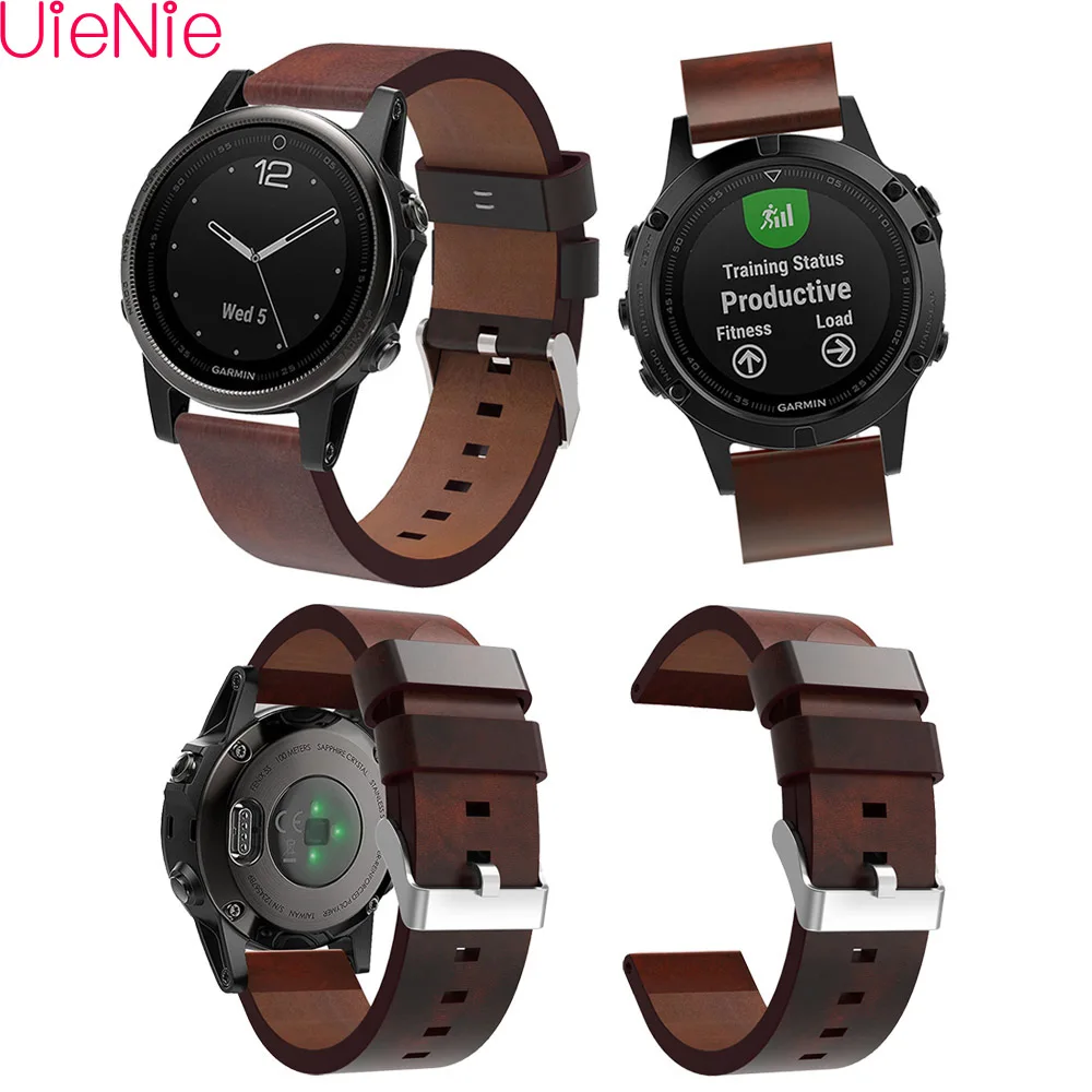 Роскошный кожаный ремешок с острым носком сменный для Garmin Fenix 5 GPS