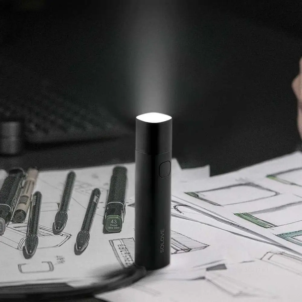 XIAOMI MIJIA SOLOVE фонарик X3 портативный мобильный Мощный светодиодный открытый велосипедный фонарь SOS вспышка света ночник водонепроницаемый