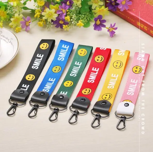 Smiley брелок с лентой Lanyard подвесной шейный DIY Чехол для мобильного телефона