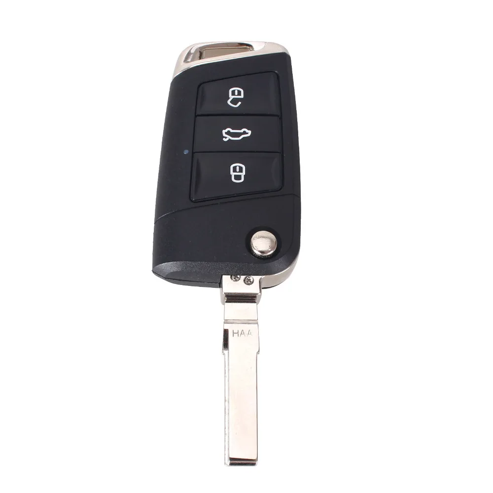 Dandkey 10 шт./лот 3 Кнопка флип складной Ключи В виде ракушки для Volkswagen VW Гольф 7 GTI MK7