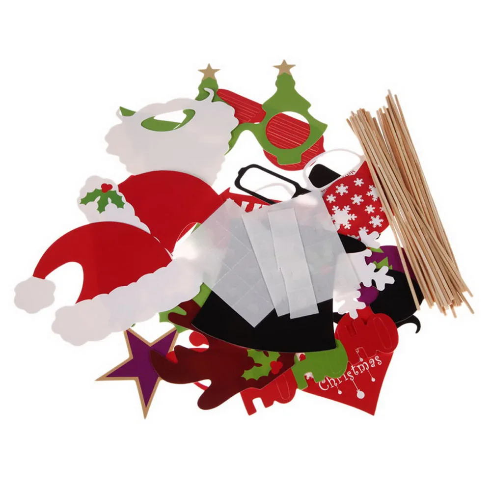 28Pcs/Set DIY Photo Booth Props Mustache Glasses On A Stick For Halloween Wedding Birthday Christmas Party | Дом и сад