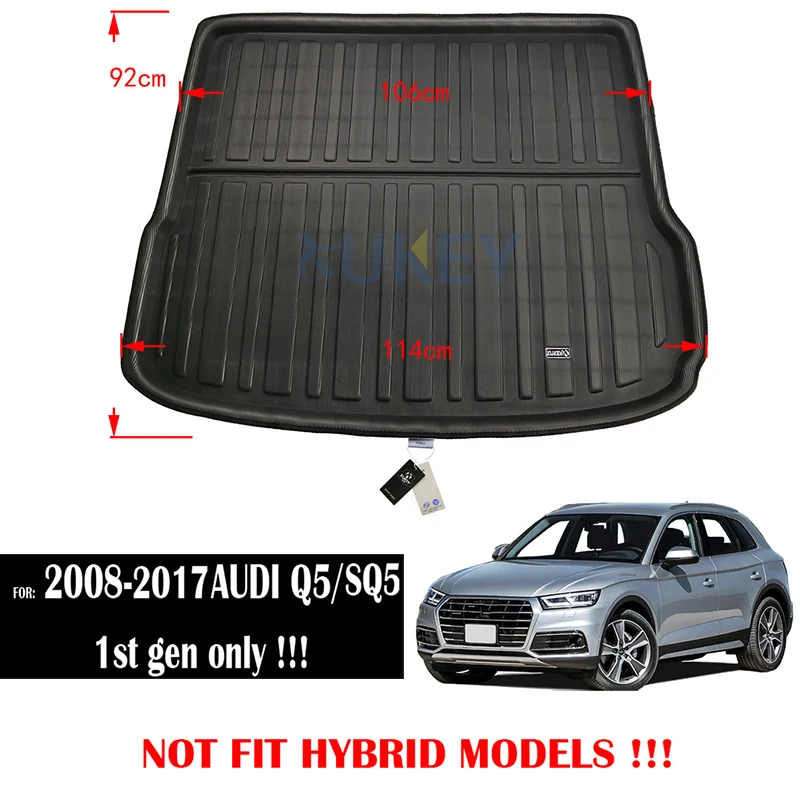 Для AUDI A4 S4 RS4 A5 S5 RS5 B7 B8 Q5 SQ5 8R 2008- сапоги Коврики для багажника задний багажник коврик лоток ковер 2013