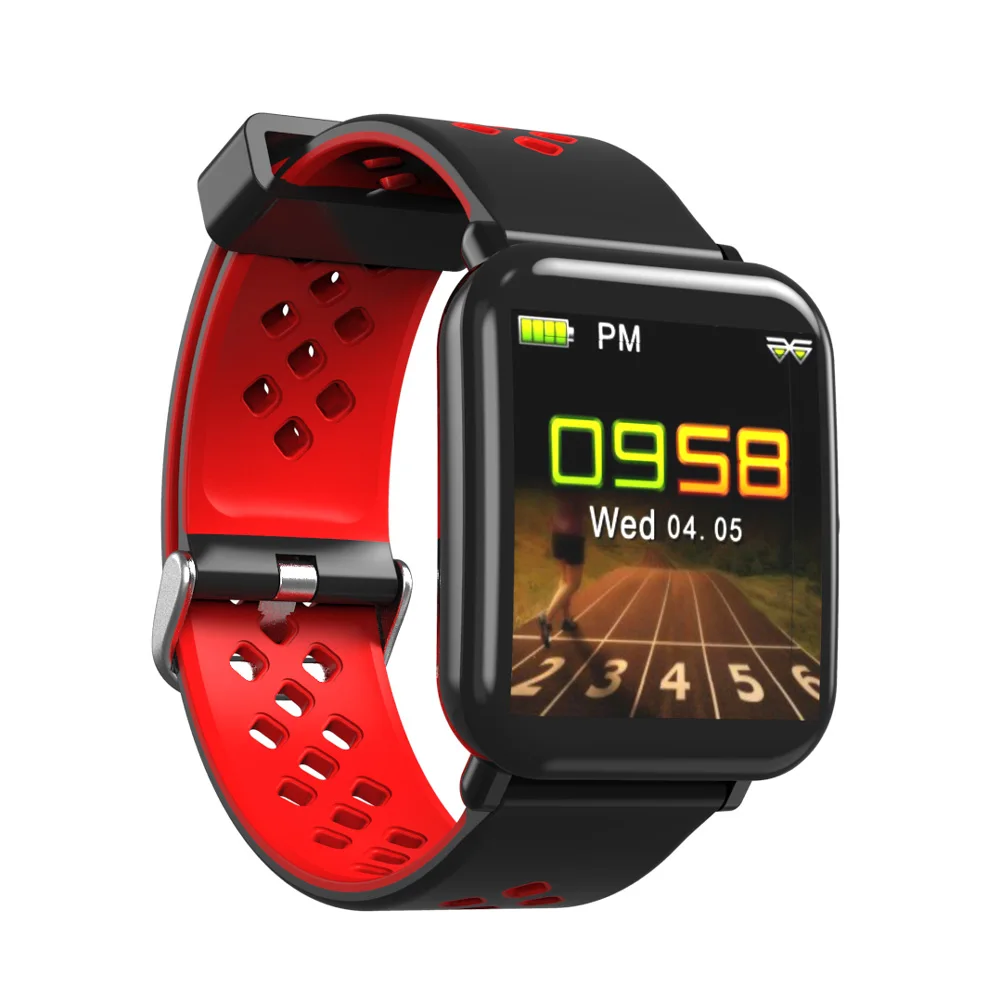 Red 696 DM06 смарт-браслет 1,3 дюймов OLED экран IP68 Водонепроницаемый Фитнес-монитор сердечного ритма Смарт-часы браслет для Android iOS - Цвет: Red