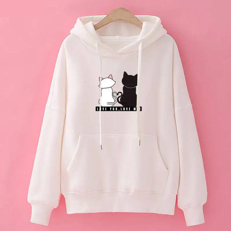 Manubeau Harajuku женские толстовки с капюшоном Kawaii розового цвета на весну и зиму