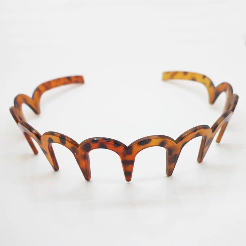 Цветные пластиковые повязки для волос Tortoiseshell Женские аксессуары в стиле ретро