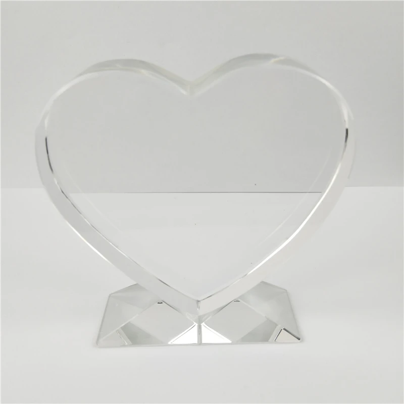 Бесплатная доставка Горячая продажа K9 хрустальный кубок в форме сердца пластина