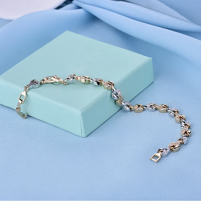 Женский браслет с цепочкой GULICX Большой кристаллами из фианита AAA|bracelets for|bracelets for