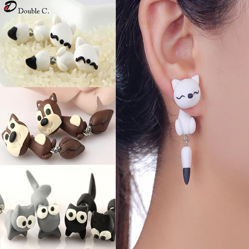 Модные женские свадебные серьги с милыми животными 10 стилей серьги-гвоздики