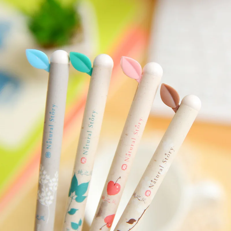 10 шт./лот новинка гелевая ручка в виде симпатичных листов конфетных цветов