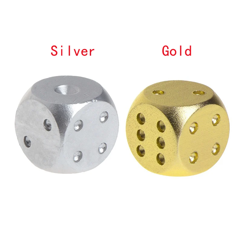 Золотистые/Серебристые кубики алюминиевые многогранные металлические твердые