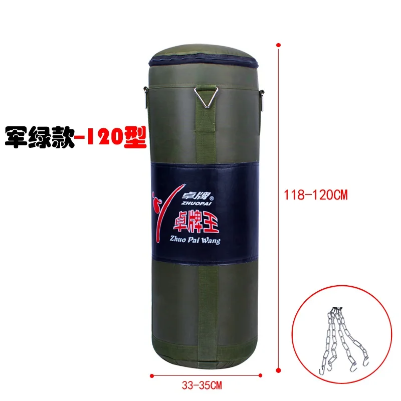 120cm green 120 см яловая кикбоксерская груша с песком для взрослых ММА Муай Тай тхэквондо Спорт фитнес тренировка оборудование для упражнений - Цвет: 120cm green