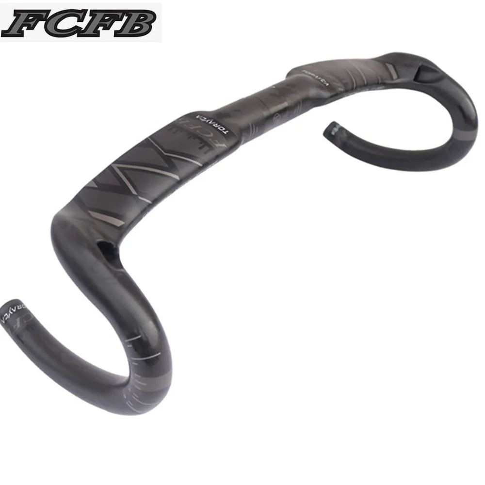 2017 FCFB серый руль из карбона Torayca для дорожного велосипеда изогнутый стержень