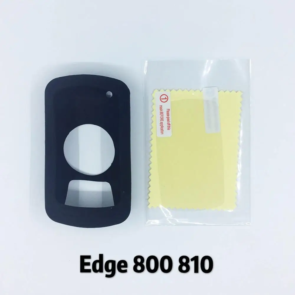 Велосипедный компьютер силиконовый чехол для GARMIN Edge 520 800 810 820 1000 1030 для I gps порт IGS20 50E велосипедный компьютер gps с пленкой - Цвет: Edge 800 810 Black
