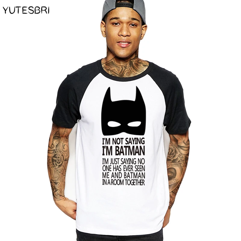 Повседневная мужская футболка топы футболки одежда рисунок Бэтмена серый