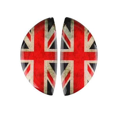 Retro Union Jack Ambermile 3D эпоксидной смолы для салона автомобиля дверные ручки крышки наклейки для Mini Cooper R56 R55 R60 R61 аксессуары для земляков стайлинга автомобилей - Название цвета: Retro Union Jack