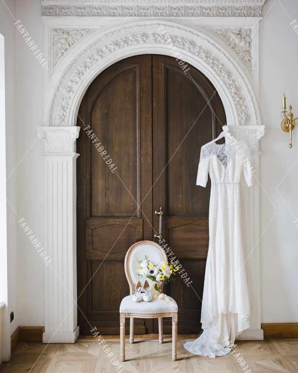 TANYA BRIDAL Новинка кружева 3/4 с длинным рукавом свадебные платья дешевого размера плюс причудливые Boho Dreamy Свадебные платья SS037